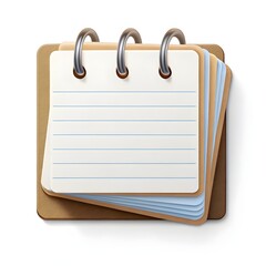 Square Spiral Notebook With Lined Pages Isolated On White Background For Writing Notes School Office Stationery Supplies And Study Organization

