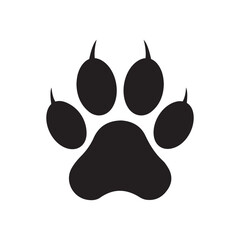  Simple black paw print icon symbol representing pets and animals leg sketch