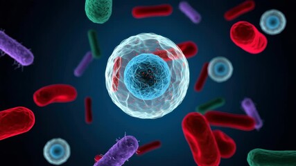 Witness the intricate details of microorganisms as they thrive in their environment. Various shapes and colors showcase the complexity of life at a microscopic level