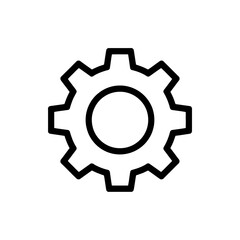 Obraz premium Gear Icon Illustration for Settings and Configuration Mechanical Precision Mechanism Symbol Flat Isolated