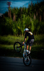 Fototapeta premium mountain bike rider