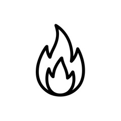 Fototapeta premium Simple and Bold Black Outline Fire Icon Illustration Energetic Minimalist Design a Modern and Eye Catching Symbol