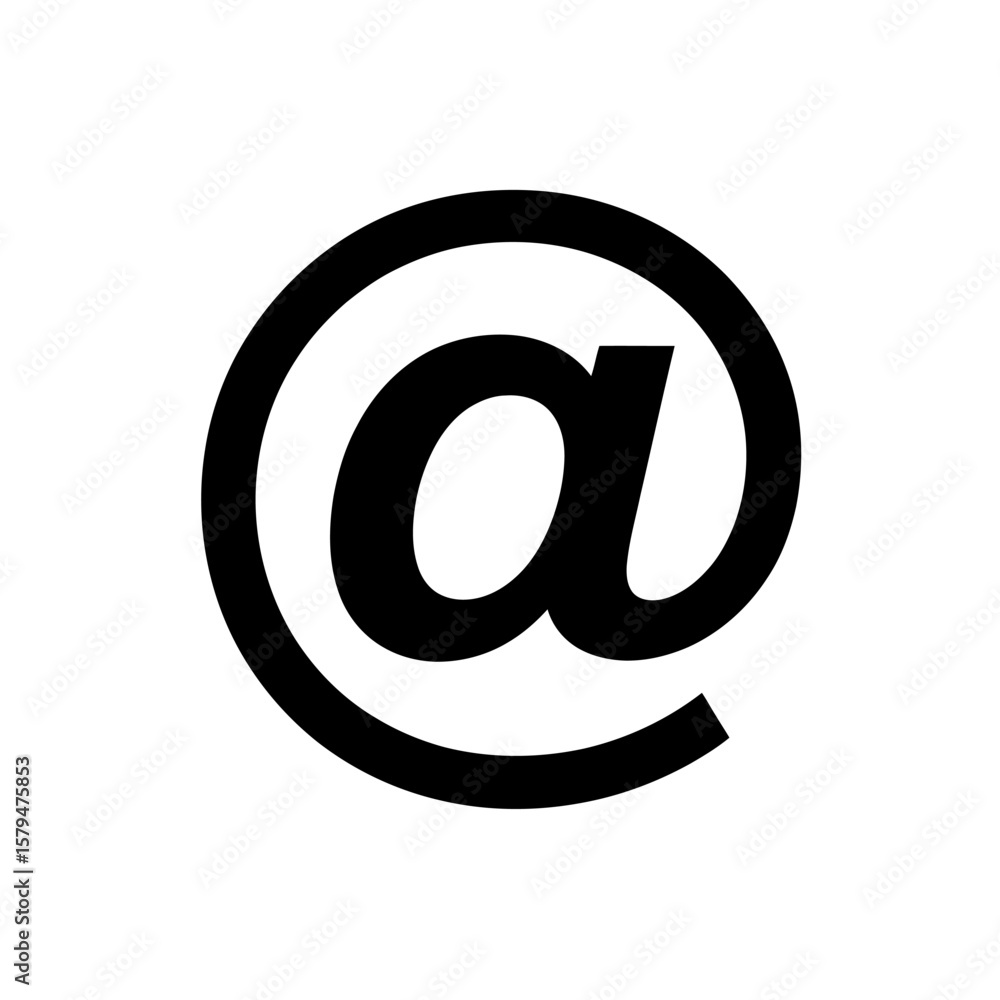 Poster the at symbol a common internet communication tool for email addressing and social media use