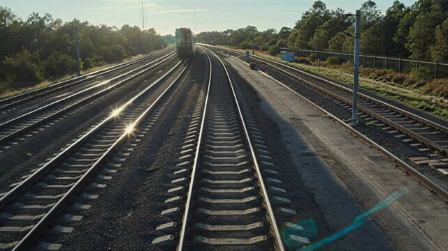 Still Train on Quiet Platform | Abandoned Railway Mood | 4K Stock Footage
