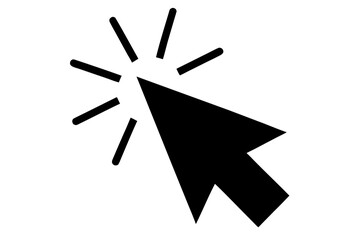 Cursor pointer click select symbol graphic element silhouette vector illustration