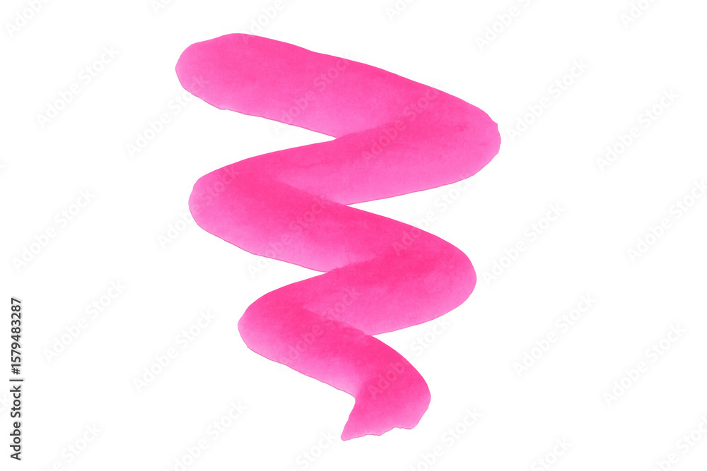 Poster pink paint creating bold brushstroke with dynamic energy, adding vivid accent against transparent ba