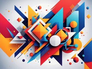 modern colorful vector geometric abstract design