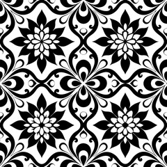 Illustration of seamless tile pattern stock illustration black and white , white background