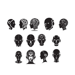 set of android heads
