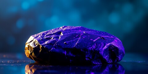 blue crystal ball on a black background