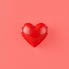 red heart on a red background
