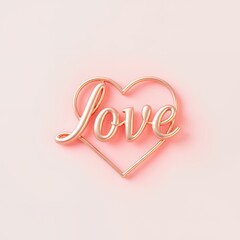 pink heart on a red background