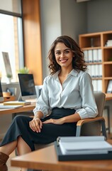 businesswoman working on laptop