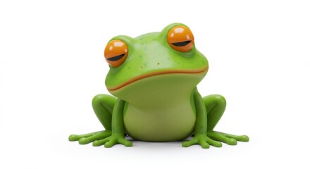 Obraz premium Sleepy frog illustration