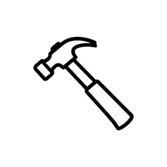 Illustration of a Hammer, a Tool for Driving Nails into Wood and Other Materials