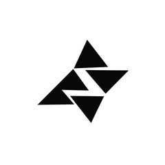 Black geometric abstract shape triangle