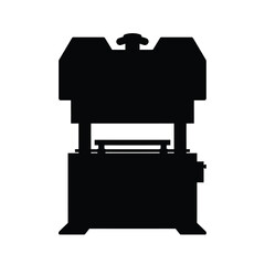 Black industrial press machine silhouette equipment
