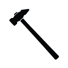 Blacksmith hammer tool icon metal forging