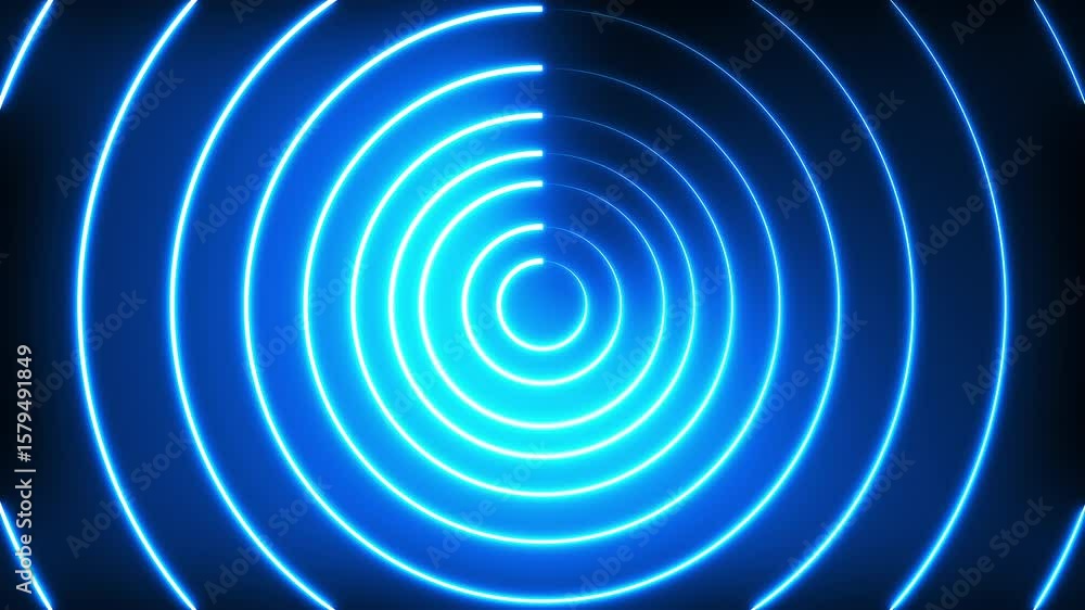 Aufkleber abstract glowing neon circle background. computer generated 3d render