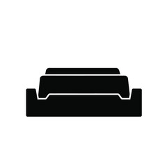 Black card divider tray icon vector