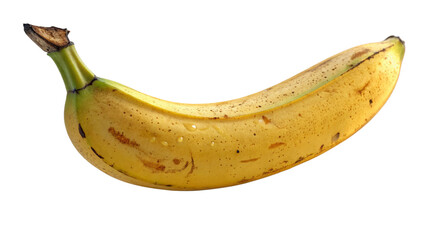 Isolated yellow banana fruit close up shot for healthy eating and lifestyle concept stock photo image