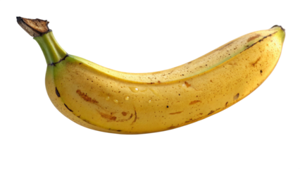 Isolated yellow banana fruit close up shot for healthy eating and lifestyle concept stock photo image