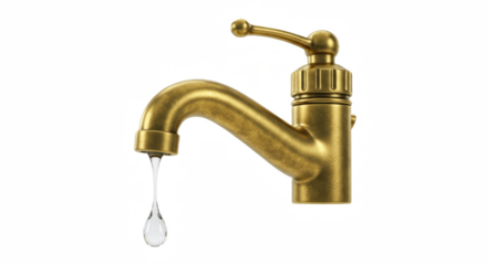 faucet with water drop isolated on transparent background, PNG, droplet, plumbing, isolated, transparent, background, PNG, clean