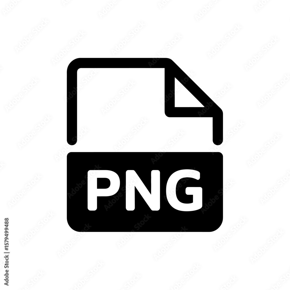 Poster png file format icon: illustrating a popular image file extension for web and graphics