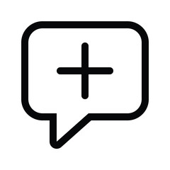 Obraz premium Speech bubble icon for message, chat, text, and app conversation.