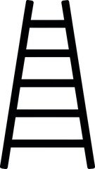 Simple Black Ladder Illustration on White Background Representing Growth Opportunity and Achievement Perfect for Business and Personal Development Concepts