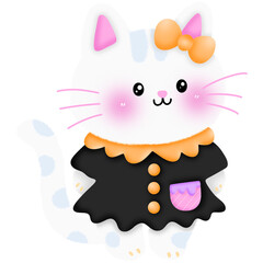 Cute ghost cat png