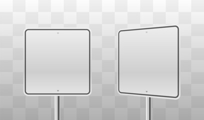 Road sign, object on transparent background. Vector illustration © hobbitfoot