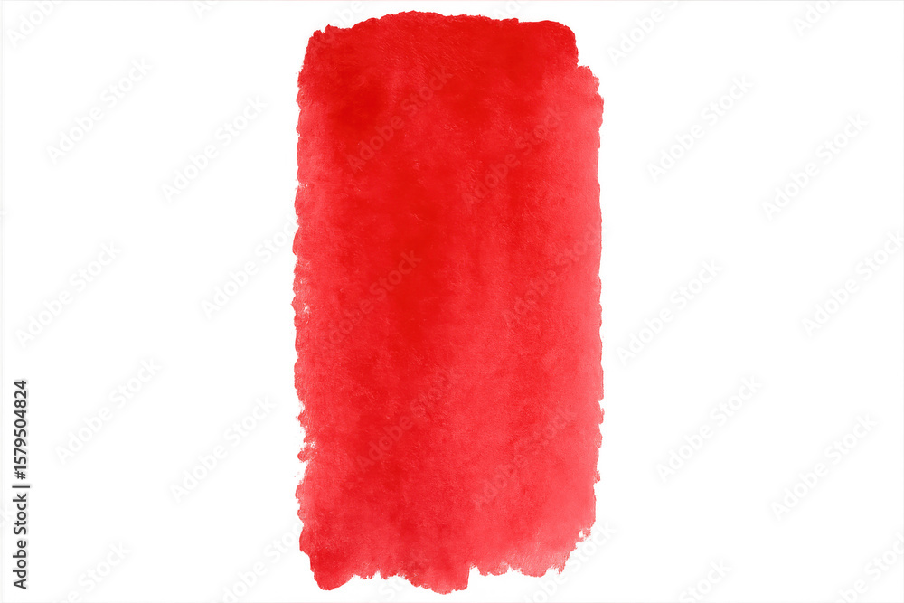 Poster red watercolor stroke creating a bold and artistic statement, perfect for adding a touch of color to