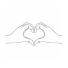 heart shape made of hands