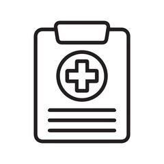 Fototapeta premium Patient Medical Report in Clipboard