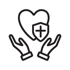 Fototapeta premium Health and Safety Shield Vector Icon