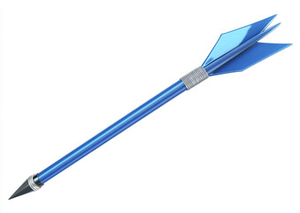 Blue Arrow with Silver Tip Pointing Up