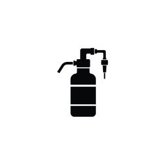 Black machine coolant dispenser icon vector