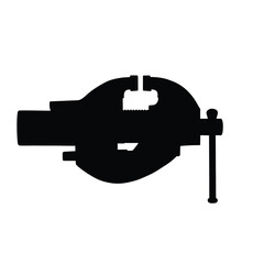 Black metal vise clamp icon tool