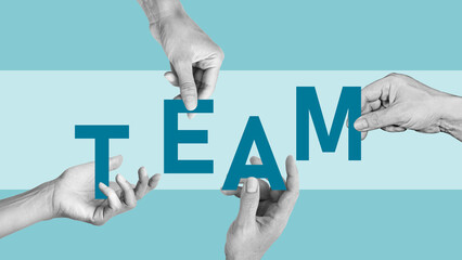 Workforce Management Partnership in the company. Project teamwork concept is shown by business...