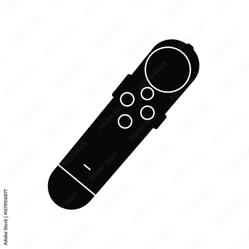 Poster black motion controller icon with circular buttons