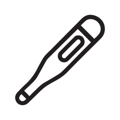 Obraz premium Medical Thermometer Silhouette Vector Icon