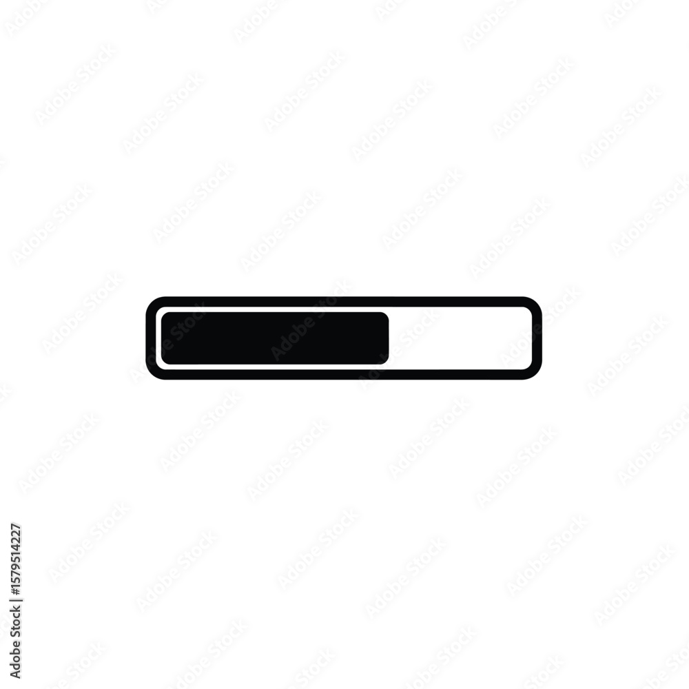 Poster progress bar icon black and white loading indicator