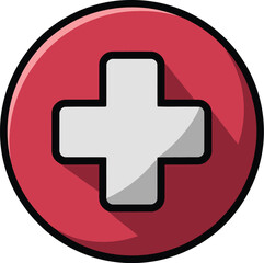 Obraz premium First aid icon. Medical cross icon. First aid symbol. 