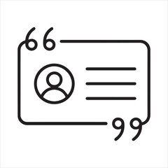 Vector art of displaying a customer testimonial with a profile picture, isolated on white background