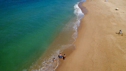 vista aérea, praia Algarve, drone 