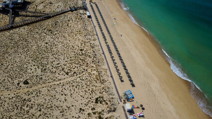 vista aérea, praia Algarve, drone 
