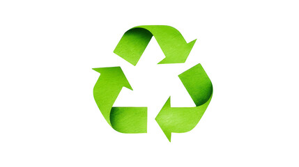 Fototapeta premium Green Recycle Symbol Eco Friendly Design Abstract Art, | isolated on transparent background, perfect cutout, PNG
