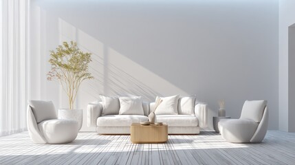 Modern minimalist living room interior (15)
