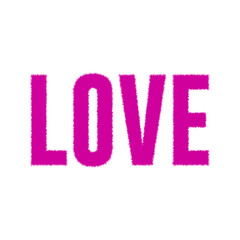 the word LOVE isolated 